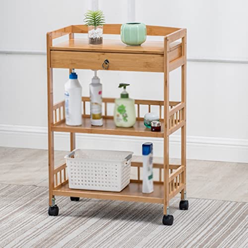 Abnehmbarer Esswagen, 3-stöckig, Esswagen, kleiner Wohnwagen, Küchenaufbewahrungsregal (Farbe: D, Größe: 81 x 53 cm) (E 81 x 53 cm) von FGFTHJBJNBDKFVFNVJNFBNVJG