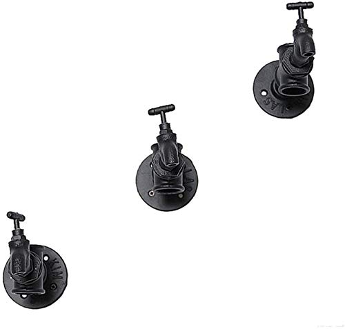 Blumenständer Wand Weinregal Metall Eisen Wandmontage Weinregal Wasserpfeife Wasserhahn Design Hängende Weinflaschen Organizer Wanddekoration Display Kann 3 Flaschen Schwarz Regal Rack von FGFTHJBJNBDKFVFNVJNFBNVJG