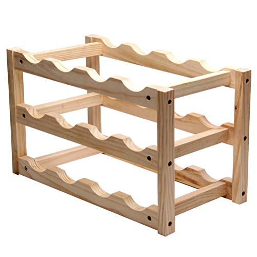 Flaschenhalter Halterung Bar Display Holz Rotweinregal Regal Faltbar Holz Weinregal Pflege Getränkeflaschenhalter (Farbe: A) von FGFTHJBJNBDKFVFNVJNFBNVJG