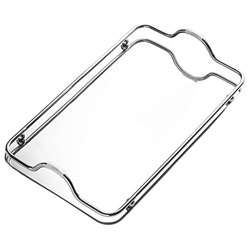 Graues Tablett, großes rechteckiges Tablett mit Griff, goldfarben/silberfarbene Serviertabletts, dekoratives Teetablett, Couchtisch-Dekor-Tabletts (Farbe: 2) (3) von FGFTHJBJNBDKFVFNVJNFBNVJG