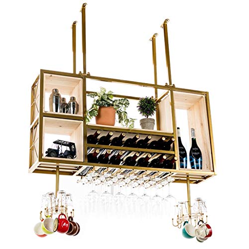 Hängender Stielglashalter, industrielles Metall, Holz, Wandmontage, Weinflasche, 100 cm Hängender Stielglashalter, industrielles Metall, Holz, Wandmontage, Weinflasche, 100 cm von FGFTHJBJNBDKFVFNVJNFBNVJG