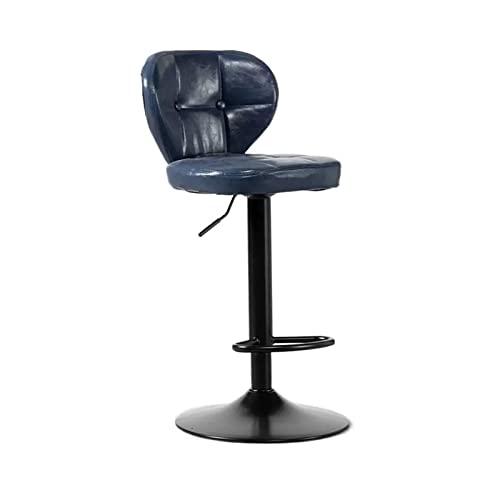Hohe Barhocker im nordischen Stil, anhebbarer Barstuhl (63–83 cm), moderner, minimalistischer PU-Leder-Rückenlehne, Barstuhl mit drehbarem Hochhocker, Küchentheke, Barhocker (Farbe: B) (H) von FGFTHJBJNBDKFVFNVJNFBNVJG