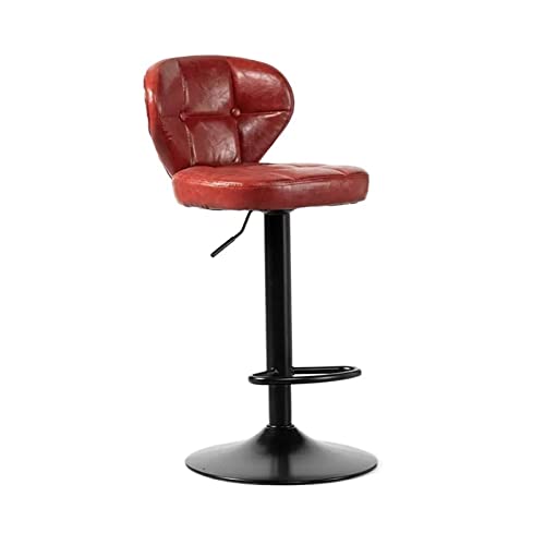 Hohe Barhocker im nordischen Stil, anhebbarer Barstuhl (63–83 cm), moderner, minimalistischer PU-Leder-Rückenlehne, Barstuhl mit drehbarem Hochhocker, Küchentheke, Barhocker (Farbe: B) (L) von FGFTHJBJNBDKFVFNVJNFBNVJG