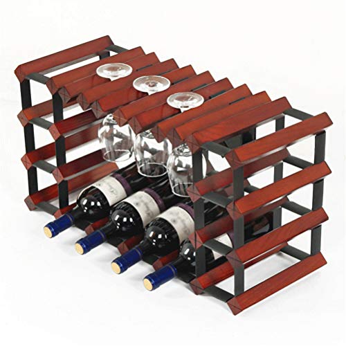 Kommerzielle Bar Weinregal aus reinem Holz, zum Aufhängen, umgekehrter Kelch, Glasregal, Rotweinhalter, Haushaltsweinvitrine (Farbe: Beige) von FGFTHJBJNBDKFVFNVJNFBNVJG