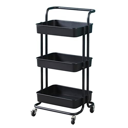 Küche Badezimmer Mehrschichtiges Aufbewahrungsregal Drei Ablagen Beauty Trolley mit Rollen Trolley (D 1) von FGFTHJBJNBDKFVFNVJNFBNVJG