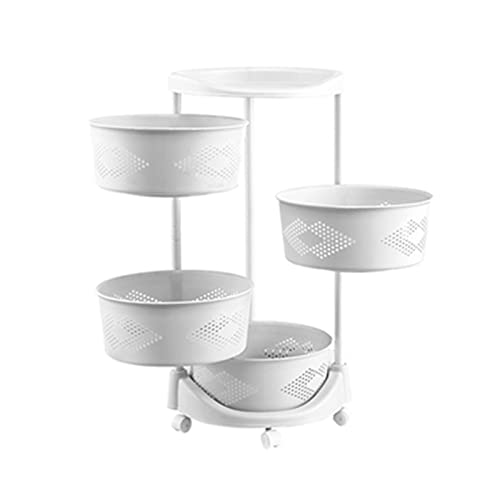 Küchenregal, 3/4/5 Ebenen, Aufbewahrungsregal, Küchenschrank, Wohnzimmer, Lückenregal, Wohnmöbel, bewegliche Räder, Regal für Badezimmer, Aufbewahrungsregale (Farbe: Weiß, 3 Ebenen) (Weiß, 4 Ebenen) von FGFTHJBJNBDKFVFNVJNFBNVJG