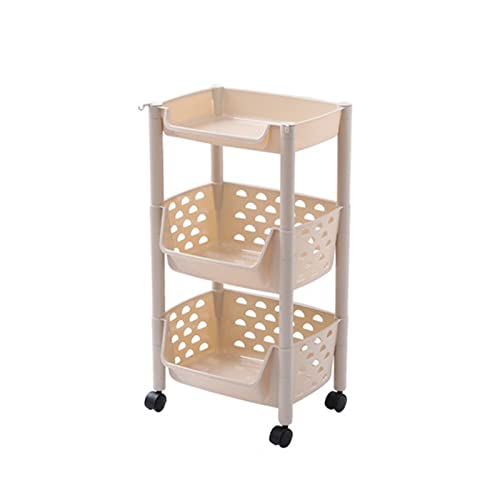 Küchenregal Küche Gemüsekorb Regal Boden Mehrschichtig Gemüse Obst und Gemüse Spielzeug Aufbewahrungsschrank Aufbewahrungskorb Home Cart Lagerregale (Farbe: A-4 Ebenen) (B 3 Ebenen) von FGFTHJBJNBDKFVFNVJNFBNVJG