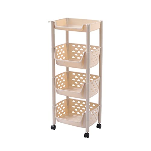 Küchenregal Küche Gemüsekorb Regal Boden Mehrschichtig Gemüse Obst und Gemüse Spielzeug Aufbewahrungsschrank Aufbewahrungskorb Home Cart Lagerregale (Farbe: A-4 Ebenen) (B 4 Ebenen) von FGFTHJBJNBDKFVFNVJNFBNVJG