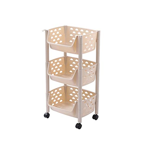 Küchenregal Küche Gemüsekorb Regal Boden Mehrschichtig Gemüse Obst und Gemüse Spielzeug Aufbewahrungsschrank Aufbewahrungskorb Home Cart Lagerregale (Farbe: C-4 Ebenen) (B 3 Ebenen) von FGFTHJBJNBDKFVFNVJNFBNVJG
