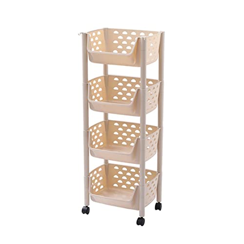Küchenregal Küche Gemüsekorb Regal Boden Mehrschichtig Gemüse Obst und Gemüse Spielzeug Aufbewahrungsschrank Aufbewahrungskorb Home Cart Lagerregale (Farbe: C-4 Ebenen) (B 4 Ebenen) von FGFTHJBJNBDKFVFNVJNFBNVJG