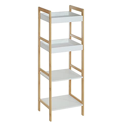Küchenregal aus Holz, mobiles Regal, Organizer, Aufbewahrung, Mehrzweckwagen, Regal für Küche, Badezimmer, 3/4-stöckige Lagerregale (Farbe: 4 Ebenen) (4 Ebenen) von FGFTHJBJNBDKFVFNVJNFBNVJG