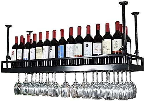 Liuyu Weinregal, modernes Design, Eisen, hängendes Weinglasregal, Deckendekoration, Regal für Bar, Restaurants, Küche oder Weinkeller (Größe: 80 cm) von FGFTHJBJNBDKFVFNVJNFBNVJG