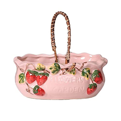 Outdoor Indoor Garden Plant Pots Plant Containers Succulent Plant Pots Rough Pottery Breathable Flower Pot Basket Ceramic Relief Flower Pot Large Diameter Design Plant Container Accessories von FGFTHJBJNBDKFVFNVJNFBNVJG