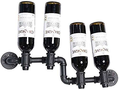 Restaurant Weinflaschenregal Wandhalter Metall Eisen für 4 Flaschen Vintage Halter Rustikaler Weinhalter Wandregal von FGFTHJBJNBDKFVFNVJNFBNVJG