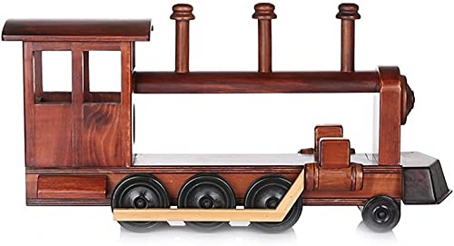 Retro-Weinflaschenhalter, Zug-Styling, Tisch-Weinregal für Heimdekoration, tolles Geschenk (Größe 43 x 11,5 x 21 cm) von FGFTHJBJNBDKFVFNVJNFBNVJG
