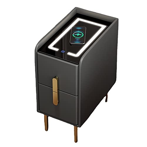 Schlafzimmertisch LED Ultra Schmaler Smart Nachttisch mit Kabelloser USB-Aufladung Kreativ Multifunktional Infrarot Empfindlich 3-Ton Dimmen von FGFTHJBJNBDKFVFNVJNFBNVJG