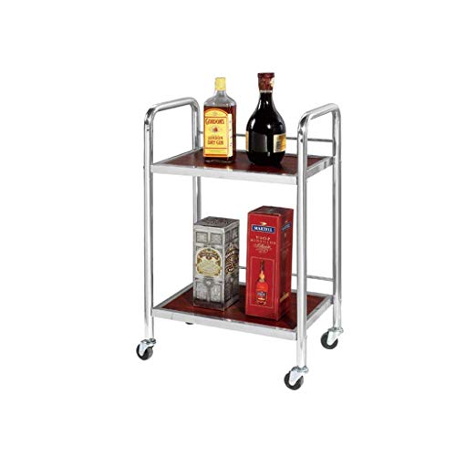 Service Utility Carts Hotel Edelstahl Zwei/Drei Schichten Rollen Das Esszimmer Auto Weinwagen Hot Pot Auto Trolleys Handkarren Drei Schichten von FGFTHJBJNBDKFVFNVJNFBNVJG