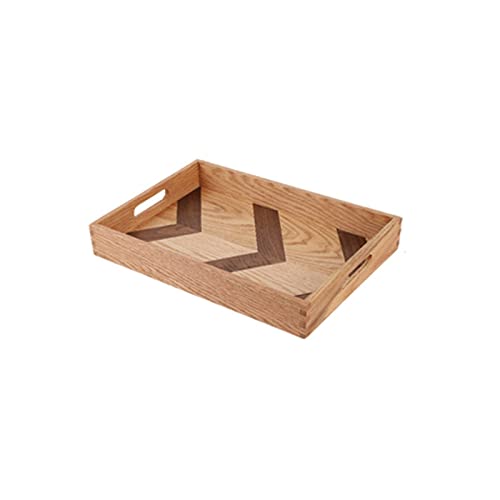 Serviertablett, Snacktablett, Frühstückstablett, Holztablett Serviertablett Home Rechteckiges Tablett Frühstück Obsttablett für Lebensmittel und Tischdekoration Couchtisch Tablett Elegantes von FGFTHJBJNBDKFVFNVJNFBNVJG