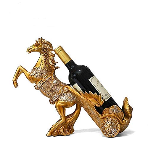 Stapelbares Weinregal für tägliche Ausrüstung, Pferd, Ornament, Weinregal, Ornament, kreatives Haushaltsweinflaschenregal, Wohnzimmer, Weinregal (Farbe: Rot, Größe: Einheitsgröße) von FGFTHJBJNBDKFVFNVJNFBNVJG
