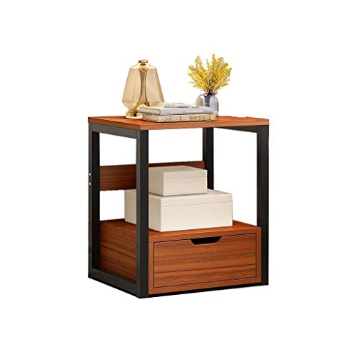Teetisch, multifunktionaler Beistelltisch mit Schublade, Schlafzimmer, Nachttisch, Sparspind (braun), kleiner Couchtisch (Farbe: Braun) von FGFTHJBJNBDKFVFNVJNFBNVJG