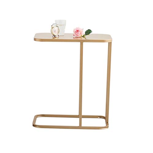 Teetisch Eisen Freizeittisch Sofa Couchtisch Nachttisch Notebooktisch Marmor Arbeitsplatte Moderner Möbeltisch Kleiner Couchtisch (Farbe: Schwarz) von FGFTHJBJNBDKFVFNVJNFBNVJG