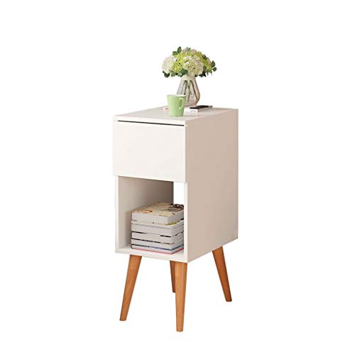 Teetisch Sofa Beistelltisch Modern Minimalistisch Wohnzimmer Kleiner Couchtisch mit Schublade Schlafzimmer Nachttisch (Weiß) Tisch Kleiner Couchtisch von FGFTHJBJNBDKFVFNVJNFBNVJG
