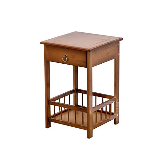 Teetisch aus natürlichem Material, Bambus-Beistelltisch ist jetzt einfacher Nachttisch, Wohnzimmerecke, mehrschichtiger Organizer, einfache Installation, kleiner Couchtisch (Farbe: C) von FGFTHJBJNBDKFVFNVJNFBNVJG