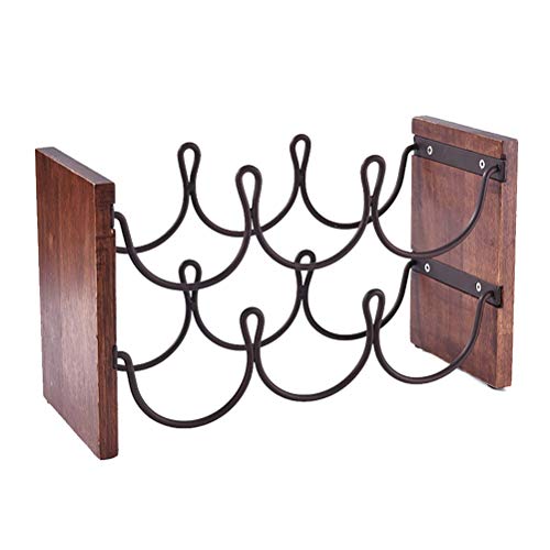 Vintage 2-stöckiger Schrankhalter Esszimmer Home Bar 6 Flaschen Tischplatte Arbeitsplatte Speisekammer Regal (Farbe: Weiß) von FGFTHJBJNBDKFVFNVJNFBNVJG