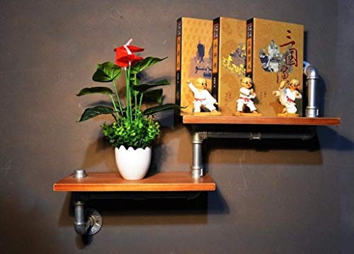 Wand-Bücherregale LOFT Retro Eisen Bücherregal Industriestil Massivholz Wandbehang Regale Pflanzen Display Ständer Wandmontage Regal Display Stand von FGFTHJBJNBDKFVFNVJNFBNVJG
