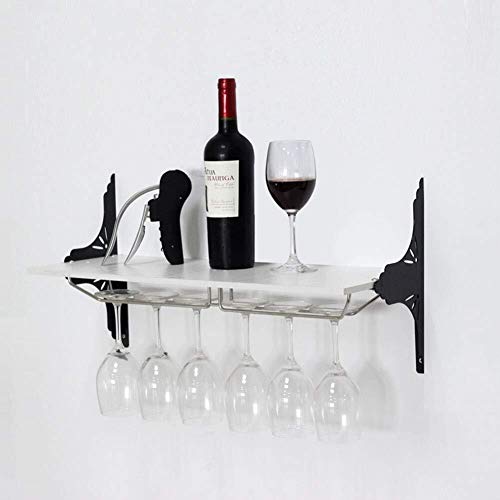 Wandmontierter Weinglas-Aufhänger für 6 Weingläser, Eisen, einfache Innendekoration, tragbar, modern, minimalistisches Design für (Farbe: Weiß) von FGFTHJBJNBDKFVFNVJNFBNVJG