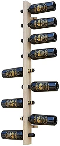 Wandmontiertes Weinregal aus Holz / Eiche, schwebendes Regal – für 9 Flaschen Ihres Lieblingsweins von FGFTHJBJNBDKFVFNVJNFBNVJG