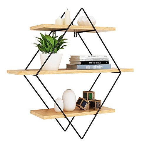 Wandmontiertes rundes Aufbewahrungsregal Elfe Wandregal Massivholz Wortregal Schindelregal Wohnzimmer TV Wand Drei Etagen für Bonsai Bücher Fotos Andenken von FGFTHJBJNBDKFVFNVJNFBNVJG