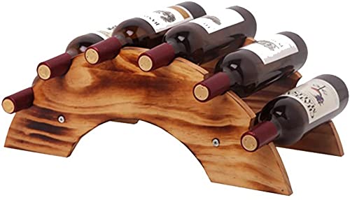 Weinflaschenhalter, Holz, Tischplatte, Weinregal für Heimdekoration, tolles Geschenk, einzigartiges Brücken-Design (Größe 51 x 24 x 20 cm) (Farbe: #1) von FGFTHJBJNBDKFVFNVJNFBNVJG