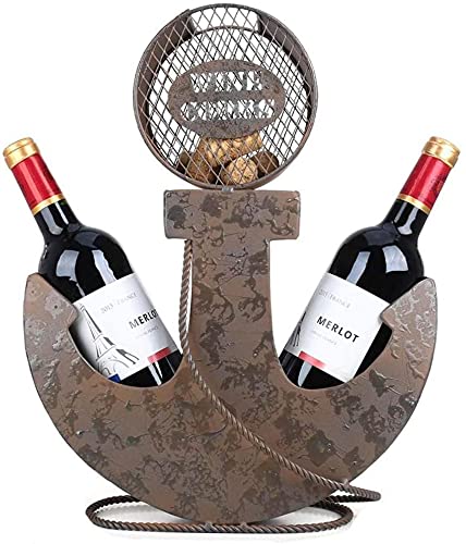 Weinflaschenhalter Ankerform Weinregal mit Weinkorkenhalter Tischplatte Weinregal Minibars für Zuhause von FGFTHJBJNBDKFVFNVJNFBNVJG