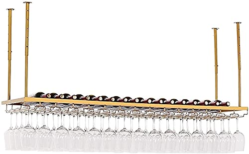 Weinglas- und Flaschenhalter zum Aufhängen an der Wand, für Küche, Esszimmer, Bar oder Weinkeller, 60/80/100/120 cm, Aufhängung (Größe: 60 x 30 cm, Farbe: G Weinglas- und Flaschenhalter zum Aufhängen an der Wand, für Küche, Esszimmer, Bar oder Weinkeller, 60/80/100/120 cm, Aufhängung (Größe: 60 x 30 cm, Farbe: G von FGFTHJBJNBDKFVFNVJNFBNVJG