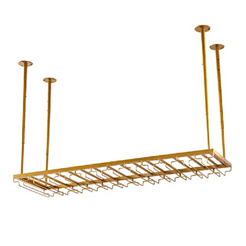 Weinglasregal zum Aufhängen von Weinflaschen, Weinglas-Halter – erhältlich in 3 verstellbaren Galgen, 30 - 60 cm, 100 x 34 cm von FGFTHJBJNBDKFVFNVJNFBNVJG