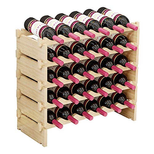 Weinhalter Ständer Weindisplay Rack Kreativ Stapelbar Weinschrank Holz Weinregal Weinregale mit Tischplatte Schmal von FGFTHJBJNBDKFVFNVJNFBNVJG