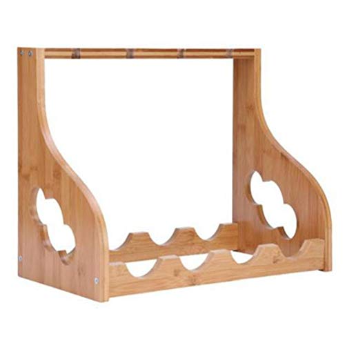 Weinregal, Arbeitsplatte, Tischplatte, Bambus-Weinhalter für 4 Flaschen, 4 Gläser, für Zuhause, Küche, Schrank, Bar Weinregal, Arbeitsplatte, Tischplatte, Bambus-Weinhalter für 4 Flaschen, 4 Gläser, für Zuhause, Küche, Schrank, Bar von FGFTHJBJNBDKFVFNVJNFBNVJG