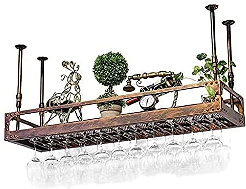 Weinregal, Decke, Weinregal, Bar, Restaurant, Weinglasregal, Zuhause, Rot, Metall, Wandmontage, Schmiedeeisen, Weinflaschenregal, hängend, höhenverstellbar, 60 cm, 60 cm von FGFTHJBJNBDKFVFNVJNFBNVJG