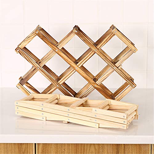 Weinregal, Massivholz, kreatives Weinregal, Weinregal, langlebiges Weinregal, zusammenklappbares Weinregal für Zuhause, Küche, Bar (Farbe: mehrfarbig, Größe: 45 x 12 x 31 cm) von FGFTHJBJNBDKFVFNVJNFBNVJG