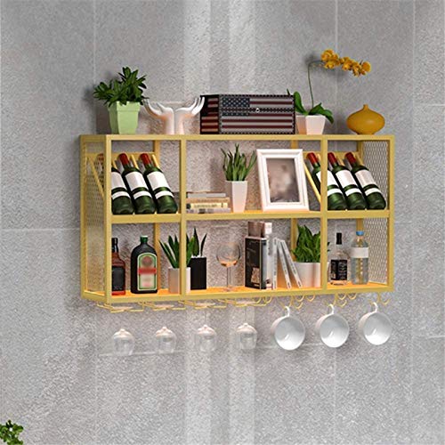 Weinregal, Weinglasregal, Schmiedeeisen, hängendes Weinregal, Wandbehang, Hintergrund, Wandregal, Zuhause, Restaurant, Weinregal, Dekoration, Weinschrank B (Farbe: A) von FGFTHJBJNBDKFVFNVJNFBNVJG