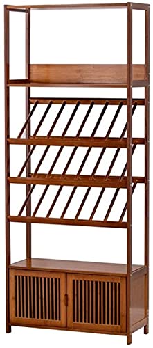 Weinregal, Weinschrank, Ausstellungsregal, großes Boden-Weinregal, Hotel, Zuhause, Weinschrank, Regal, tragbares Weinregal (Farbe: Braun, Größe: Einheitsgröße) Interessant von FGFTHJBJNBDKFVFNVJNFBNVJG