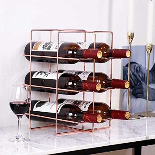 Weinregal, freistehend, für 6 Flaschen, Arbeitsplatte, Metall, Weinflaschenhalter, modernes minimalistisches Design (Größe: 26,5 x 28 x 34 cm) (Farbe: #2) von FGFTHJBJNBDKFVFNVJNFBNVJG