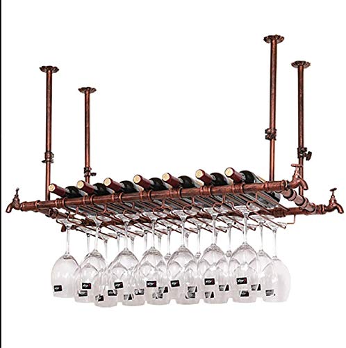 Weinregal Decke Rotwein Becherhalter Bar Hängend Hoher Glashalter Home Upside Down Schmiedeeisen Traube Weinglashalter von FGFTHJBJNBDKFVFNVJNFBNVJG
