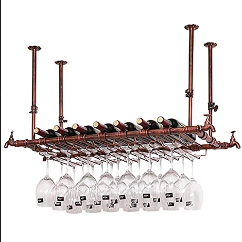 Weinregal Decke Rotwein Becherhalter Bar Hängend Hoher Glashalter Zuhause kopfüber Schmiedeeisen Traube Weinglashalter Interessantes Leben von FGFTHJBJNBDKFVFNVJNFBNVJG