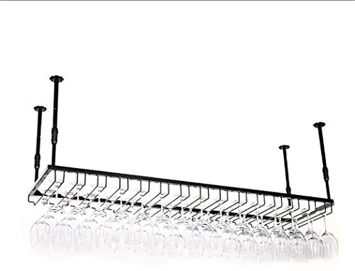 Weinregal Decke Rotwein Becherhalter Bar Hängender hoher Glashalter Zuhause kopfüber Schmiedeeisen Weinglashalter (Farbe: 120 x 40 cm) von FGFTHJBJNBDKFVFNVJNFBNVJG