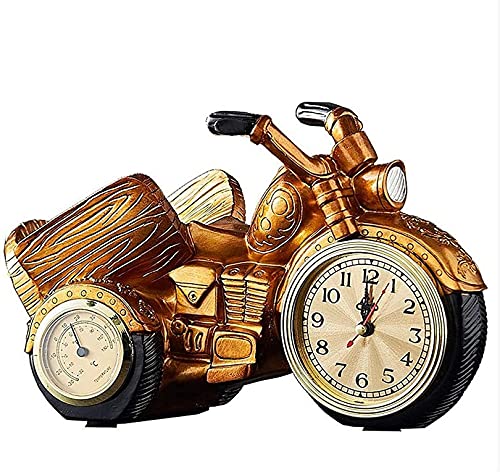 Weinregal Kreative Motorradform Weinregal Uhr Retro Harz Weinhalter Dekoration Ornamente Weinständer Home Crafts Weinregal (Farbe: Gold) von FGFTHJBJNBDKFVFNVJNFBNVJG