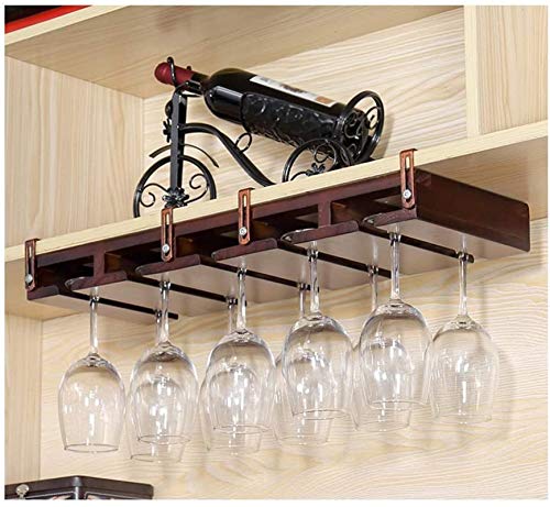 Weinregal Massivholz Weinregal Hängendes Trennregal Freier Nagel Home Schrank Boden Weinbecherhalter kopfüber Ornamente Weinglasregal (Farbe: 64 cm) von FGFTHJBJNBDKFVFNVJNFBNVJG