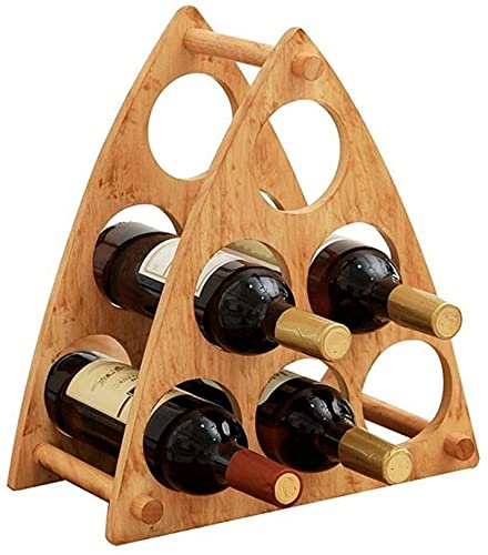 Weinregal Wandmontage Freistehender Dreieckiger Flaschenhalter mit Organizer Stapelbares Weinregal aus Holz für 6 Flaschen Modulares Weinregal Robustes Weinregal für Küche oder Zuhause 36 von FGFTHJBJNBDKFVFNVJNFBNVJG