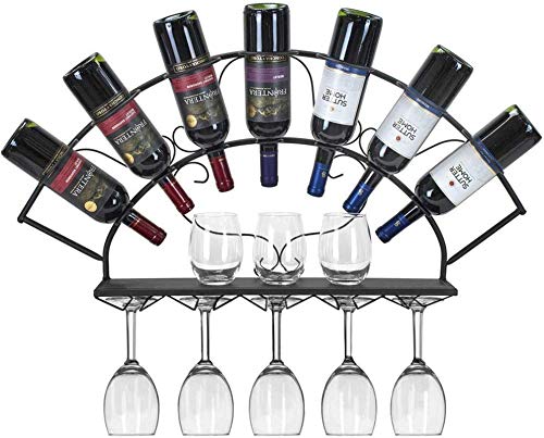 Weinregal Wandmontage Weinregal Glashalter Weinkorken Flasche Weinglas Kelch Glasrahmen Metall Hängend Weinregal Rack Küche Restaurant Bar oder Weinkeller Modus von FGFTHJBJNBDKFVFNVJNFBNVJG